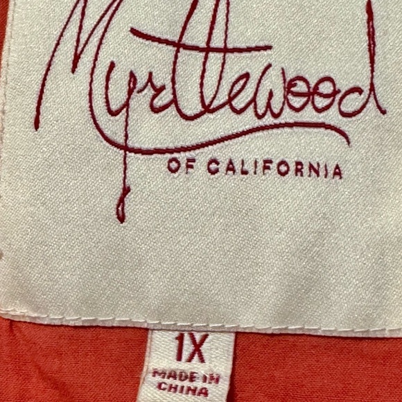 MYRTLEWOOD OF CALIFORNIA | MODCLOTH Dot Print Orange White 70s Inspired Dress - Picture 8 of 9